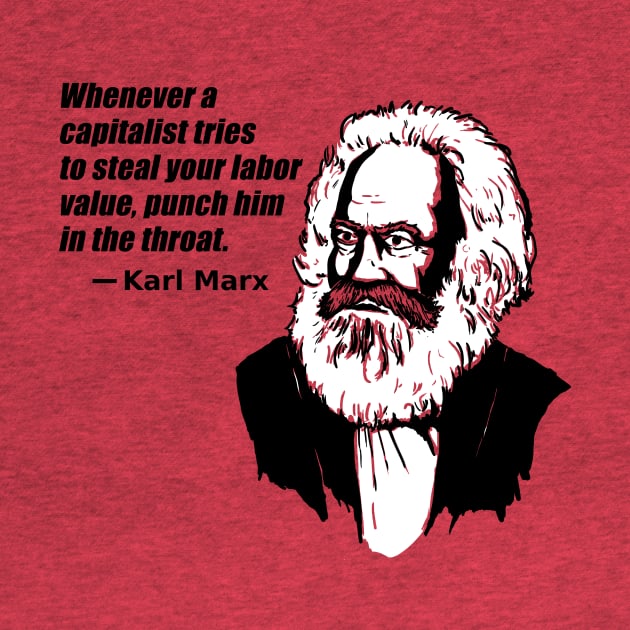 Karl Marx: Throat Punch (red) by ExistentialComics